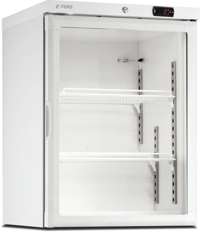 FORS Congelatore sottopiano, porta in vetro, bianco - CFS 150 WG
