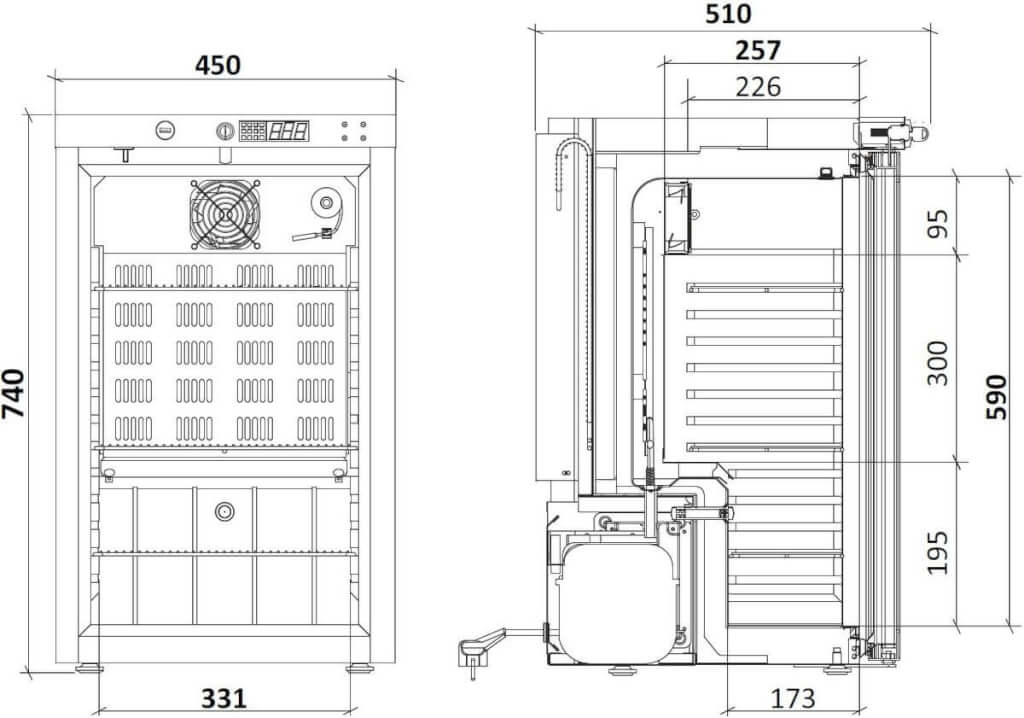 MEDGREE Réfrigérateur à médicaments DIN 13277, 74 cm - MPRA 66 G