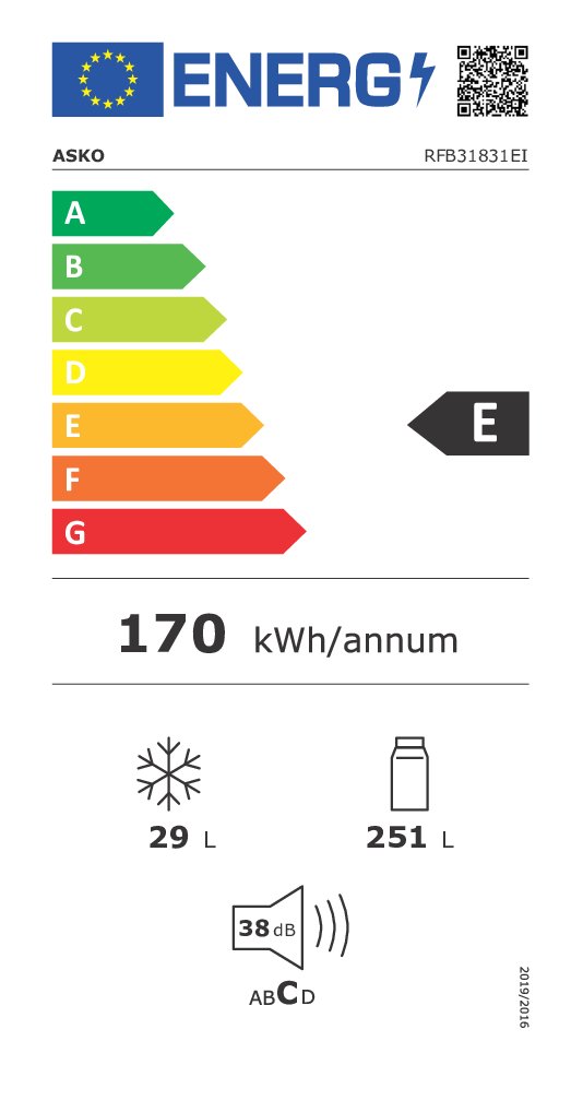 ASKO Kühlschrank Einbau PREMIUM - RFB 31831 EI
