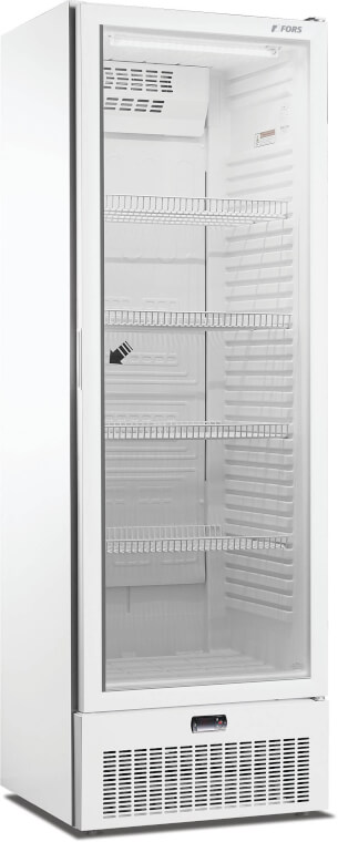 FORS Réfrigérateur, porte vitrée, blanc, ABS, 4 clayettes, 1820 mm - CCV 401 W
