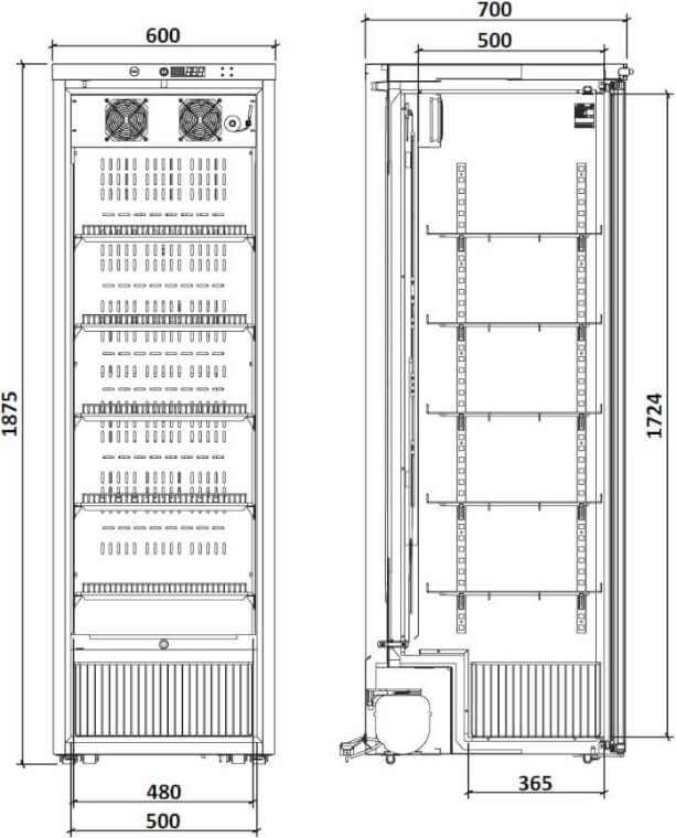 MEDGREE Medikamenten​-​Kühlschrank DIN 13277, 188 cm - MPRA 450 S