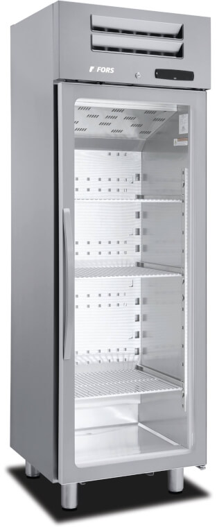 FORS Réfrigérateur Snack, porte vitrée, inox - SCV 350 GES