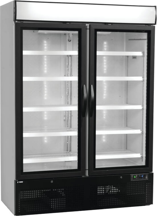 FORS Réfrigérateur présentoir, double porte vitrée​/​Display, blanc, ABS - PDCV 11000 G