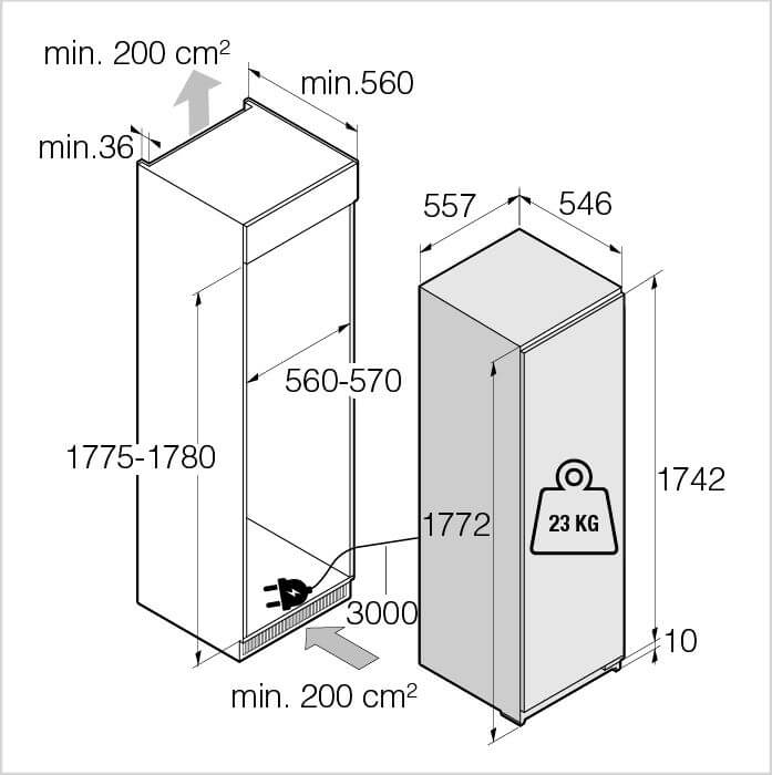 ASKO Frigorifero da incasso EXCLUSIVE - RBR 576 DNC1