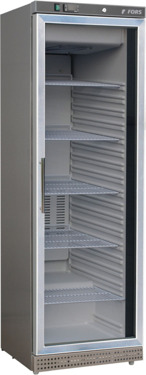 FORS Congelatore da esposizione, porta in vetro, inox, ABS - UFV 4000 GES