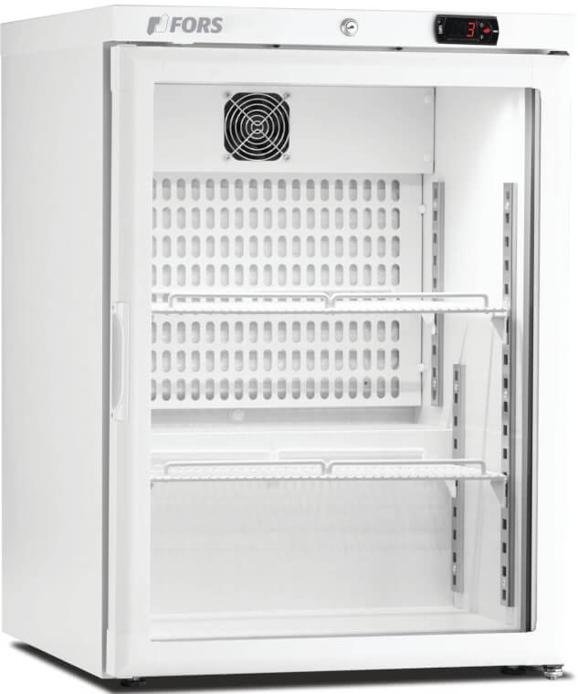 FORS Undercounter Kühlschrank, Glastür, weiss - CCV 150 WG