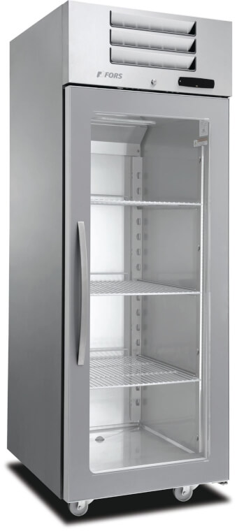 FORS Réfrigérateur droit, porte vitrée, inox, GN 2​/​1 - GCV 700 GES