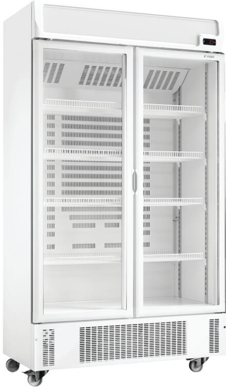 FORS Kühlschrank, Edelstahl weiss, doppelte Glastür​/​Display - DCCDV 800 WG