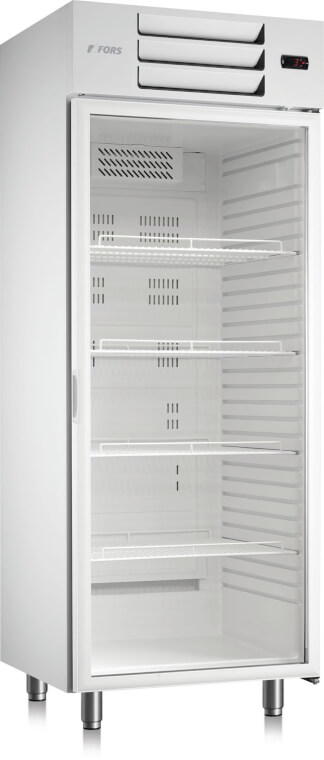 FORS Réfrigérateur, porte vitrée, blanc, ABS, GN 2​/​1 - GCV 550 WG