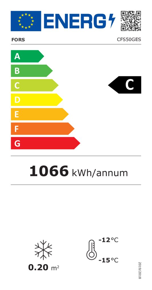 FORS Chiller pour verres, porte vitrée, inox - CFS 50 GES