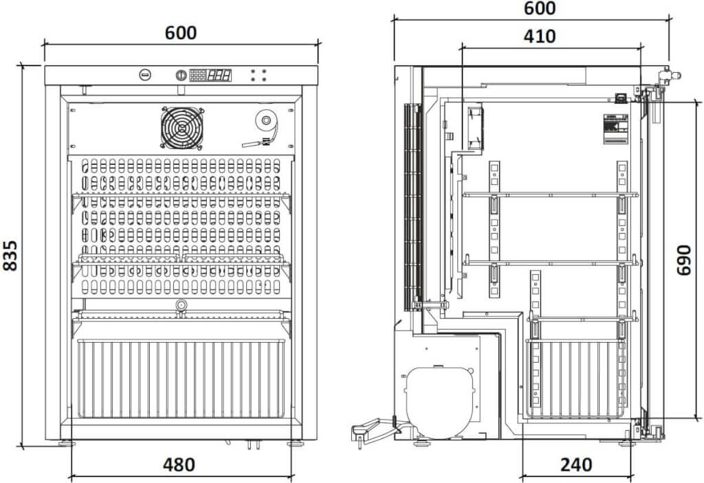 MEDGREE Réfrigérateur à médicaments DIN 13277, 84 cm - MPRA 150 S