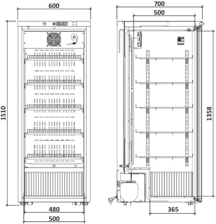 MEDGREE Medikamenten​-​Kühlschrank DIN 13277, 151 cm - MPRA 350 S