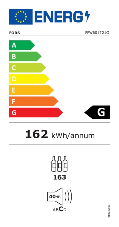 FORS Weinschrank freistehend  PREMIUM - FFW 601721 G
