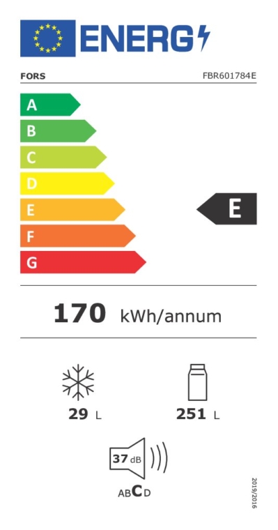 FORS Réfrigérateur encastré - FBR 601784 E