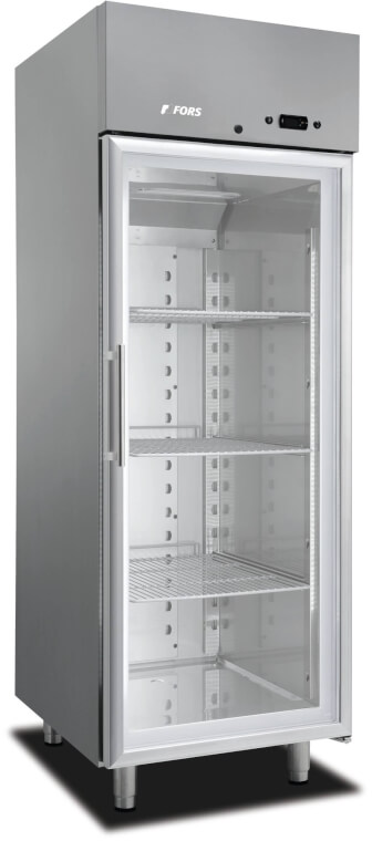FORS Réfrigérateur, porte vitrée, inox, GN 2​/​1 - GCV 701 GESSL