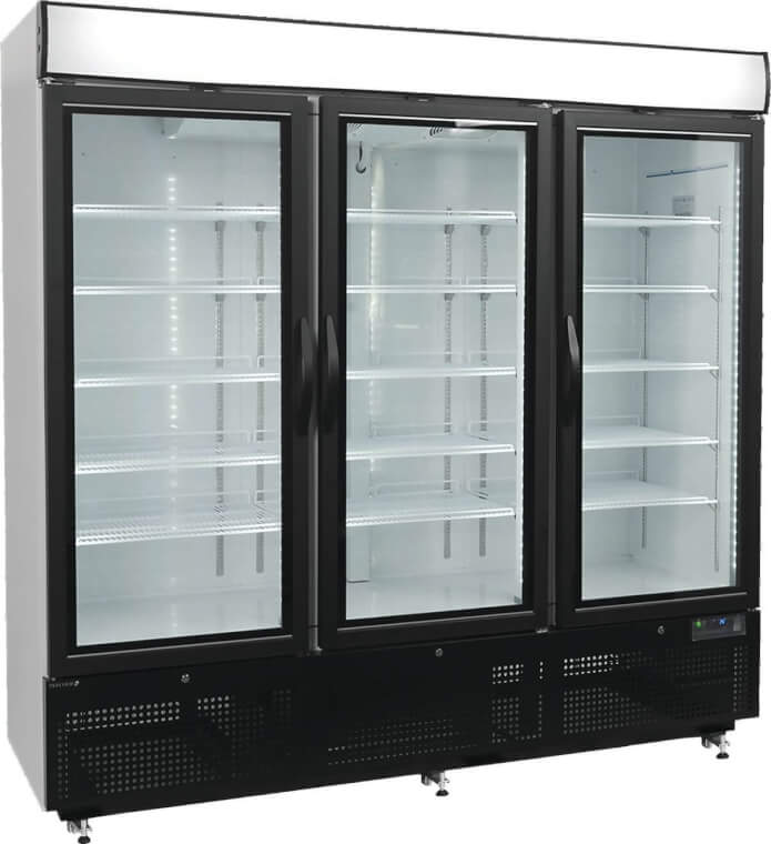 FORS Congelatore da esposizione, tripla porta​/​display in vetro, ABS, bianco - PDFV 18000 G