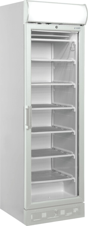 FORS Congelatore da esposizione, porta in vetro, bianco, ABS - UDFV 2700 WG