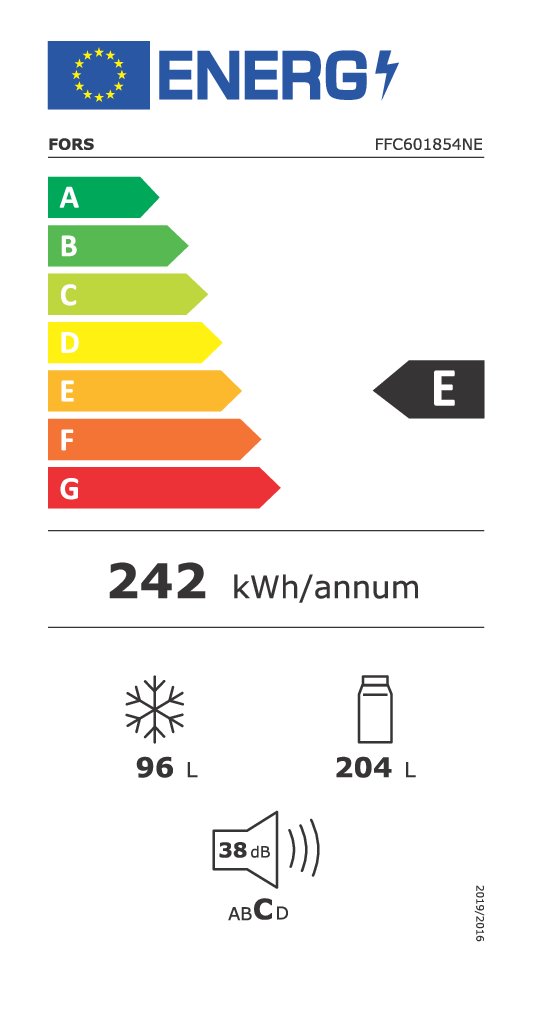 FORS Combinato frigorifero-congelatore posa libera - FFC 601854 NE