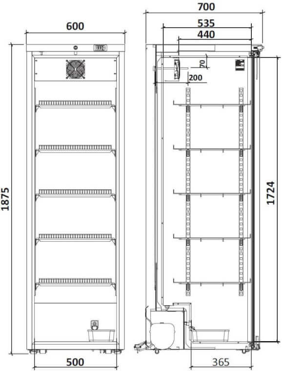 MEDGREE Réfrigérateur de laboratoire ATEX, 188 cm - MLRE 450 S ATEX