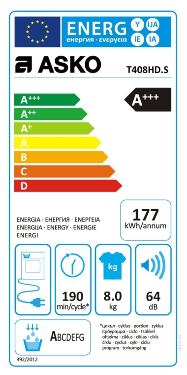 ASKO Séchoir LOGIC - T 408HD S