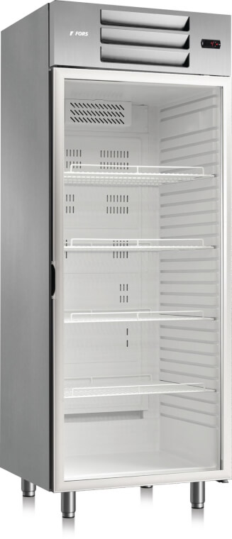 FORS Réfrigérateur, porte vitrée, inox, ABS, GN 2​/​1 - GCV 550 GES