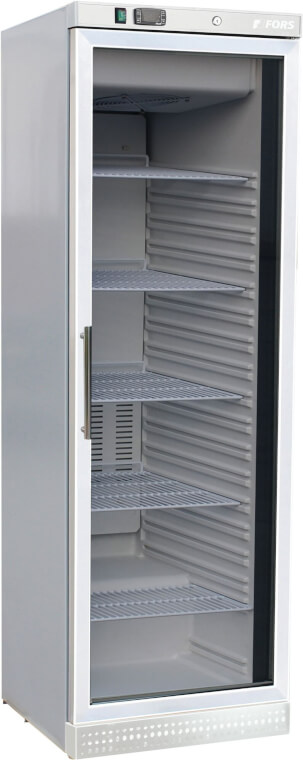 FORS Congelatore da esposizione, porta in vetro, bianco, ABS - UFV 4000 WG