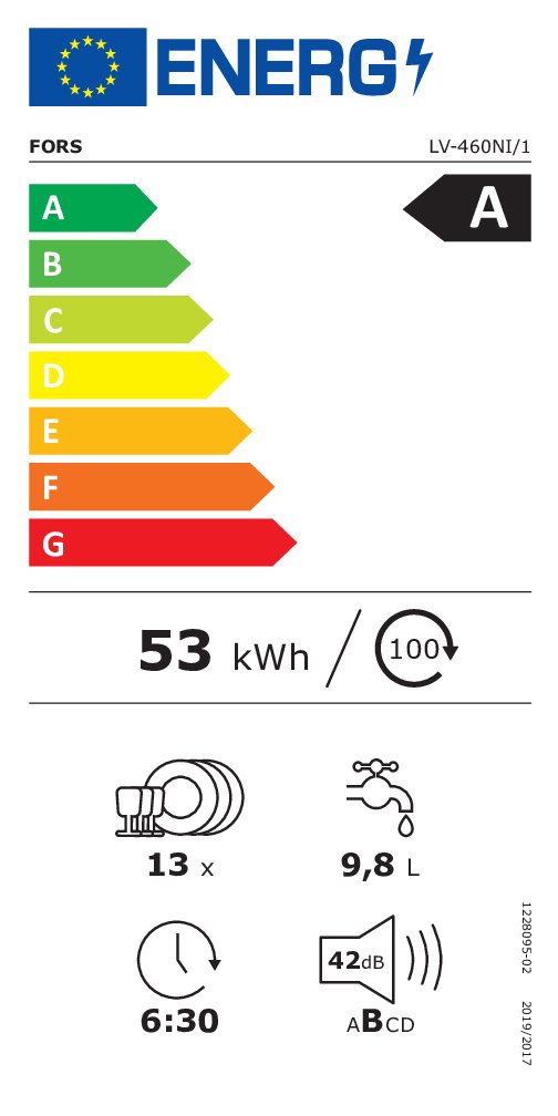 FORS Lavastoviglie EURO - LV-460 NI/1 W