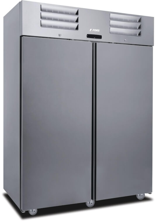 FORS Réfrigérateur, double porte pleine, inox, GN 2​/​1 - DGCV 1400 ES