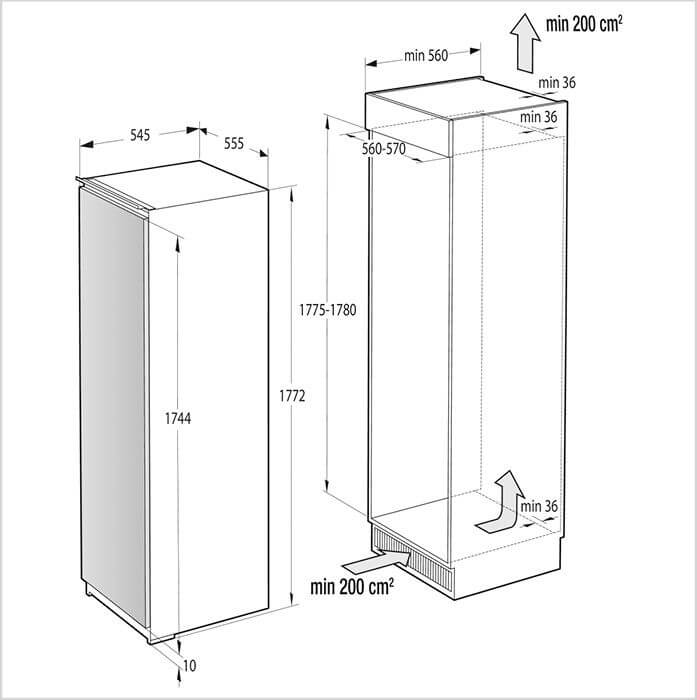 FORS Kühlschrank Einbau - FBR601780E