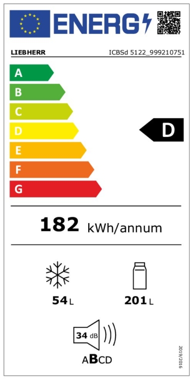 LIEBHERR Integrier​-​Kühl​-​Gefrier​-​Kombination EURO​-​Norm Plus - ICBSd 5122